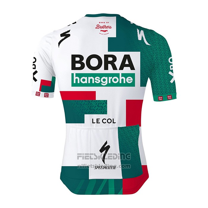2022 Fietskleding Bora-hansgrone Groen Wit Korte Mouwen en Koersbroek